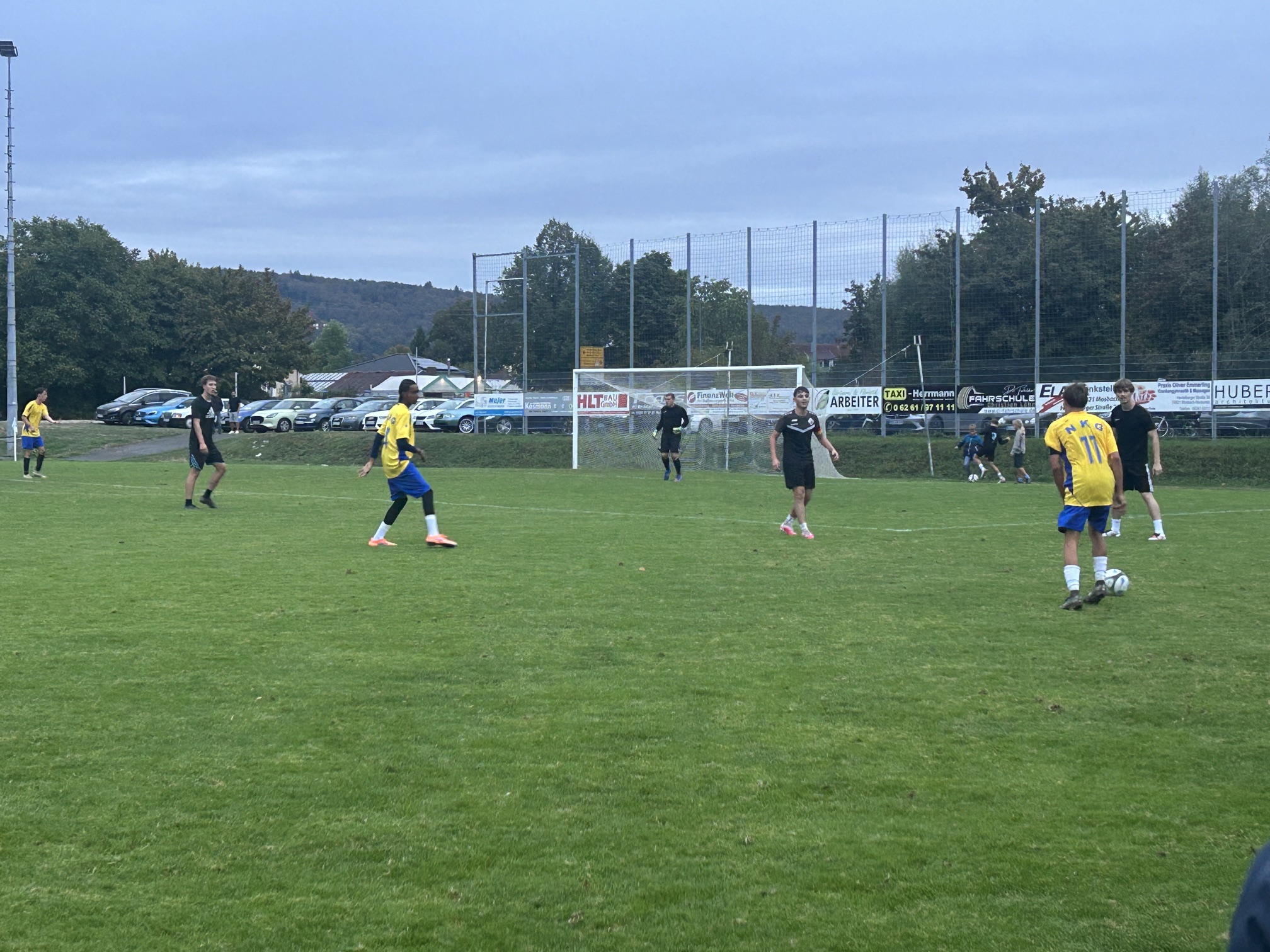 Fußballspieler auf dem Feld