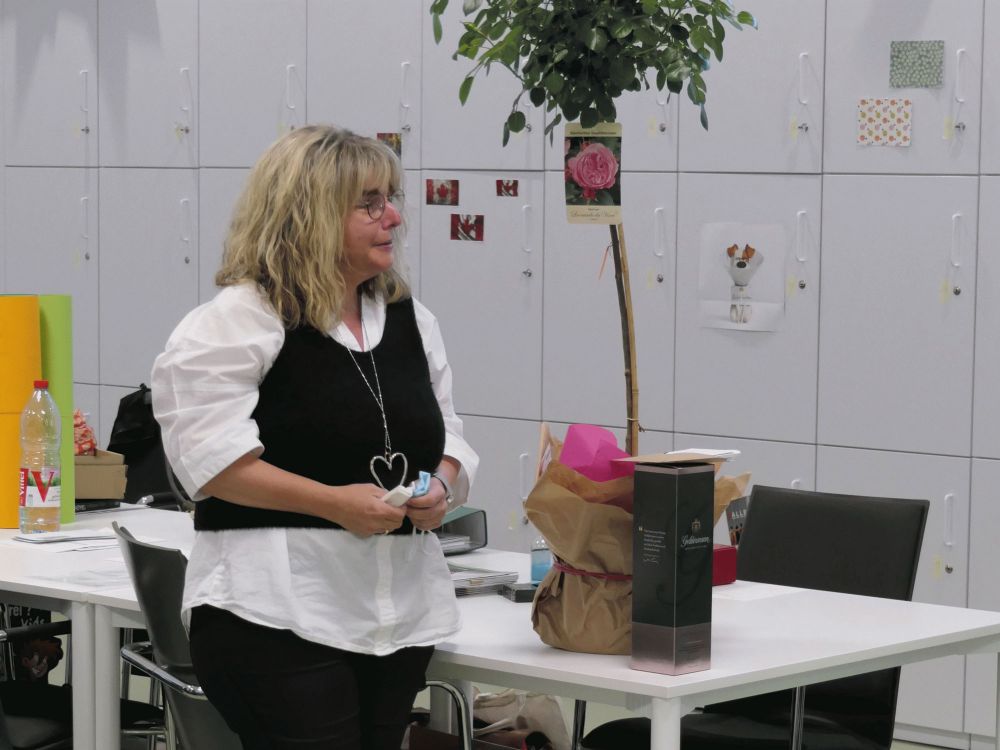 Melanie Demmler bei der Verabschiedung