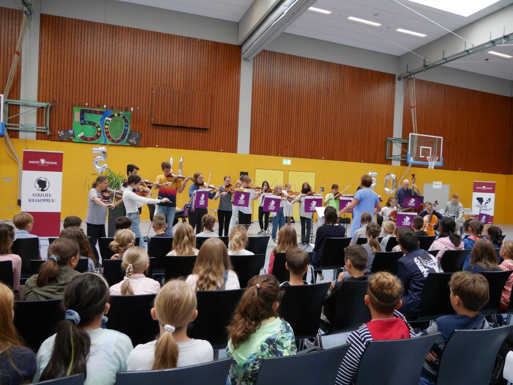 Orchesterauftritt bei der Einschulung