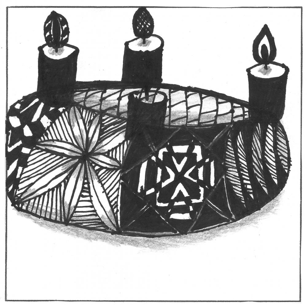 Motiv Adventskalender: Kranz