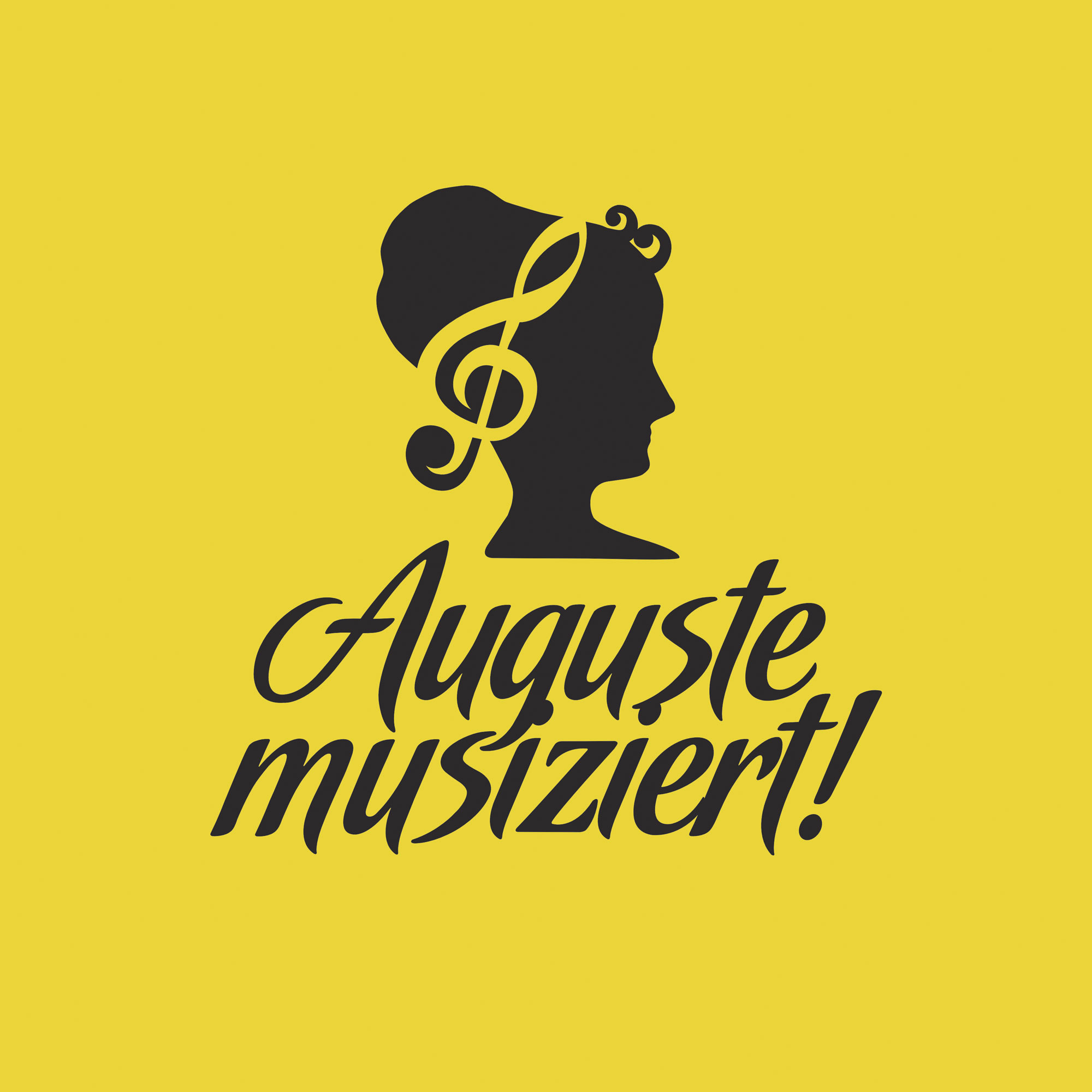 Auguste musiziert als Titelbild der Musik