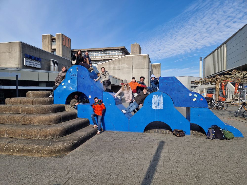 Gruppenfoto beim Tag der Mathematik an der Uni Heidelberb