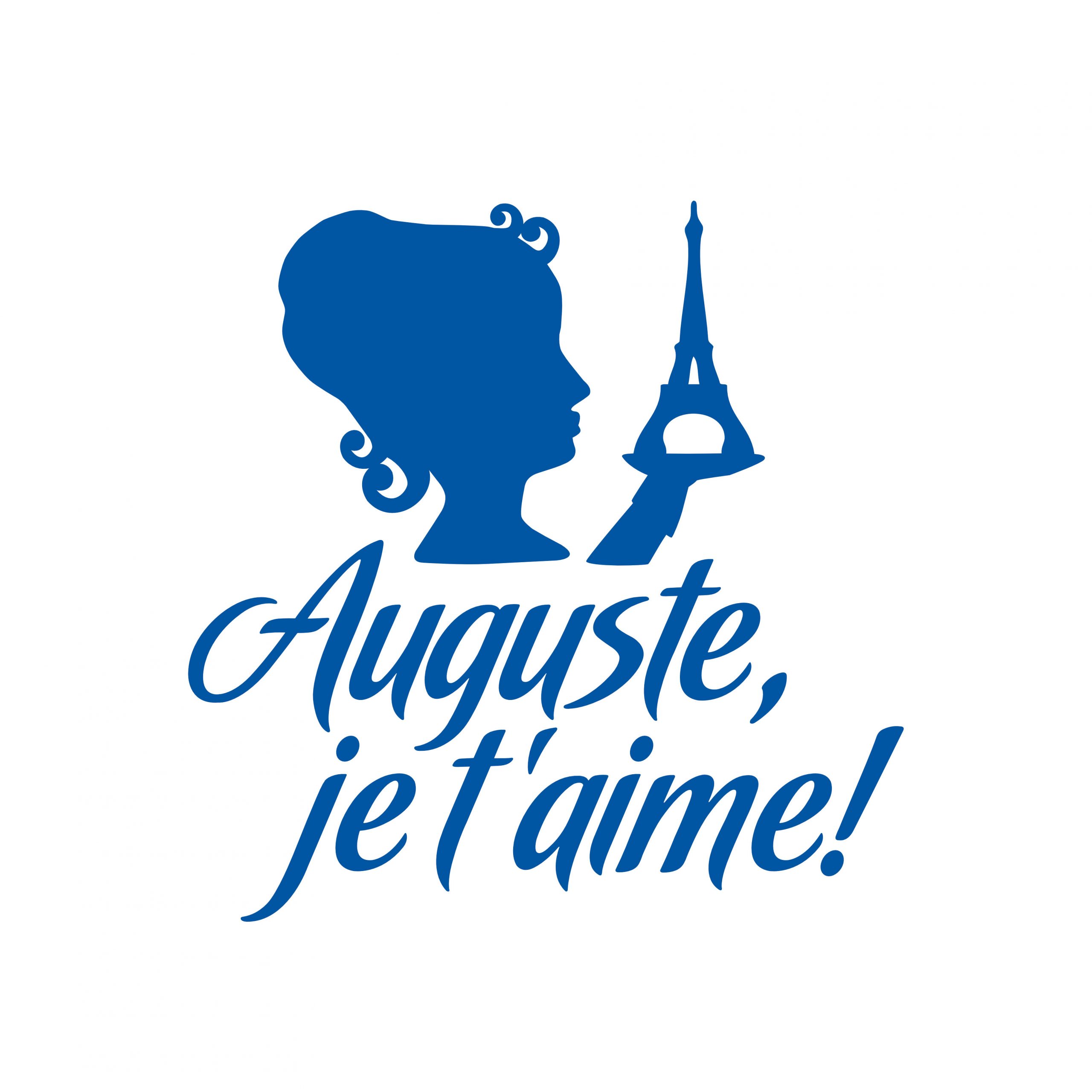 Auguste je t'aime Titelbild Französisch Profil mit Aufschrift Auguste je taime